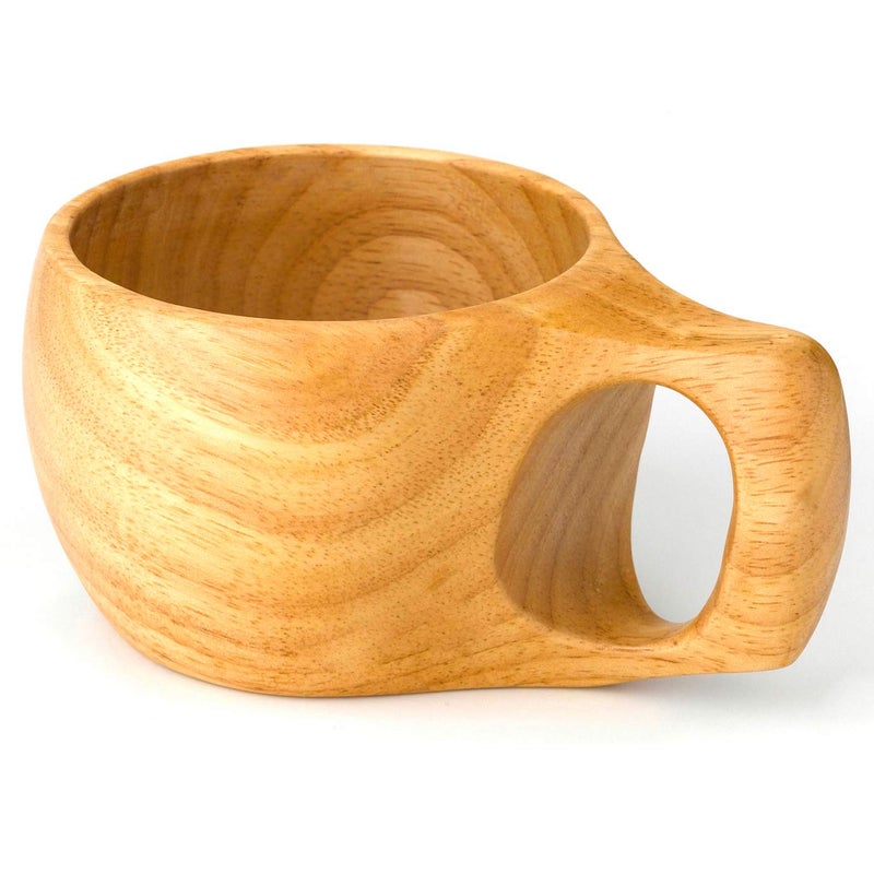 Bamber Wooden Coffee Cup Wood Novelty Mugs Reusable Decorative Teacup - Image 1
